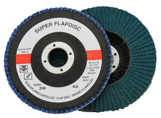 Lamellenschleifteller Zirkonkorund d. 115 - 178 Gerade VE 10 Stk.