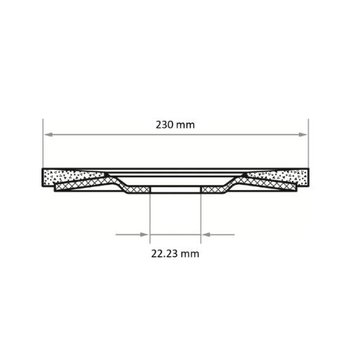 Fächerschleifscheibe V2 Power Universal Ø 230 mm Ceramic Korn 40 | Flach