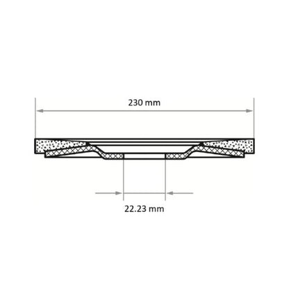 Fächerschleifscheibe V2 Power Universal Ø 230 mm Ceramic Korn 40 | Flach