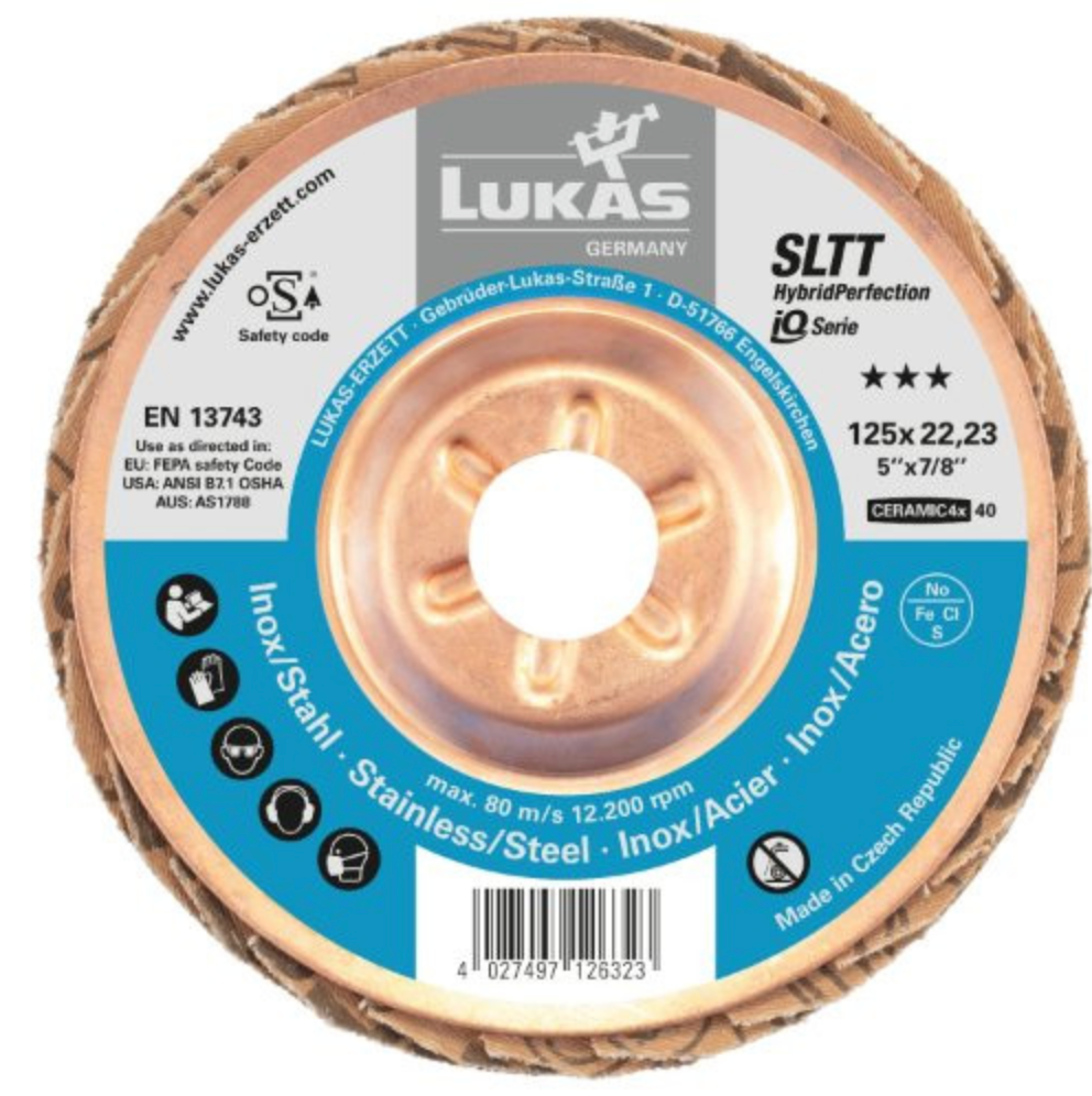 Fächerschleiferscheibe SLTT HYBRIDPERFECTION Ø 125 MM CERAMIC4X Gerade