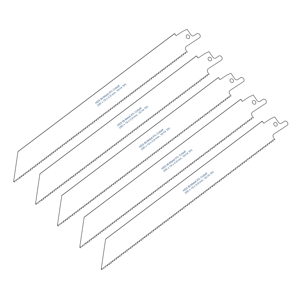 Säbelsägeblatt Metall 150 mm Bi-Metall Co8 – 0,9 mm / 1,3 mm – 6 bis 18 TPI